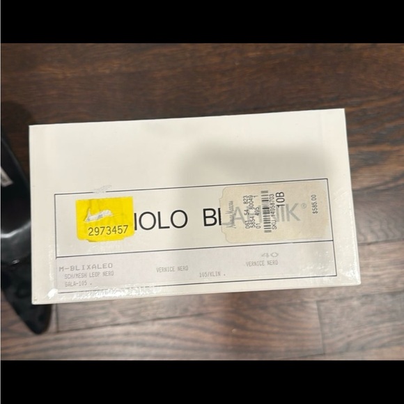 Manolo Blahnik Black Leopard Print Heels - Picture 8 of 8